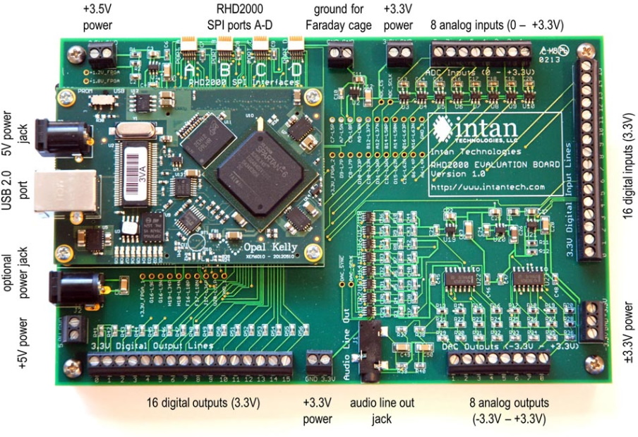 Intan RHD USB interface board